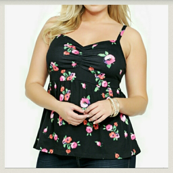 -SOLD- Torrid Floral Babydoll Cami - Picture 4 of 4