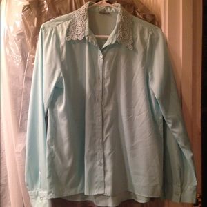 Light blue button down
