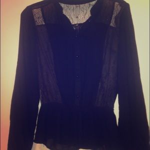 Black Lace Blouse