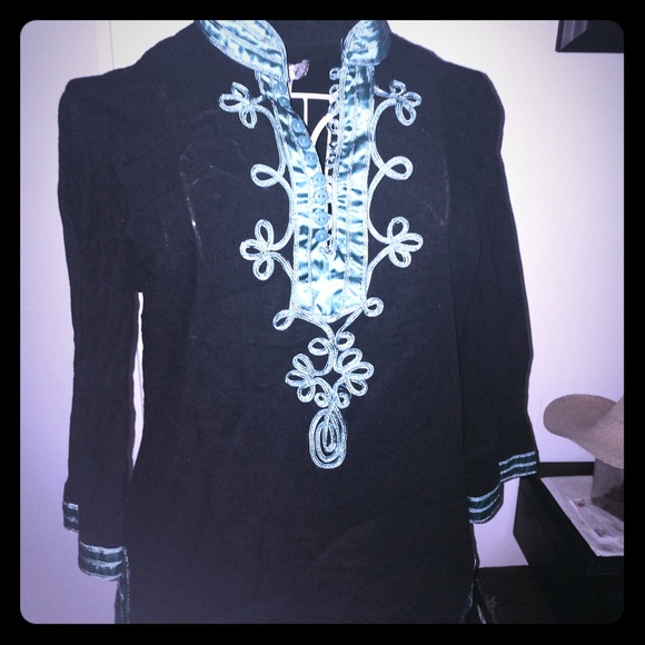 Tribal rayon ASIAN Inspired Shirt - Picture 1 of 3