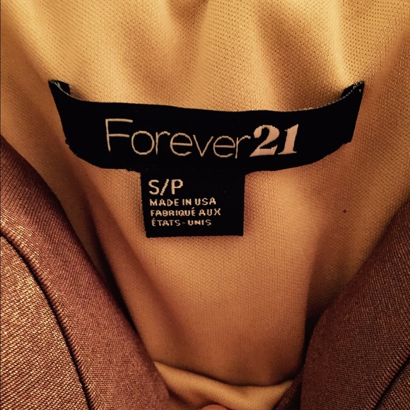 Forever 21 strapless gold dress - Picture 2 of 3