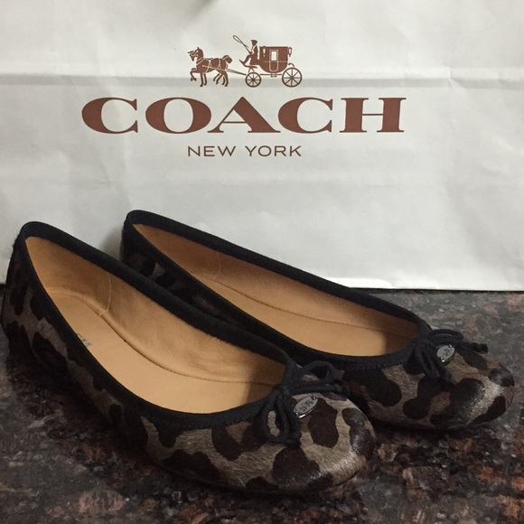 Sale!!Brand new! COACH Florabelle leopard flats!