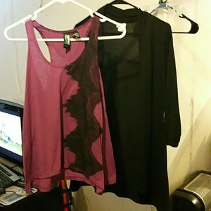 Bundle..tank and cardigan