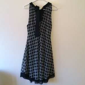 Black and white short dress