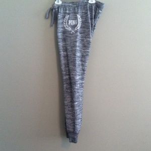 PINK marked gray gym pants!