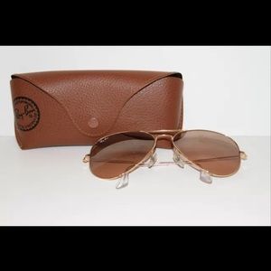 Brown Lens & Gold Frame Women's Ray Ran Aviators
