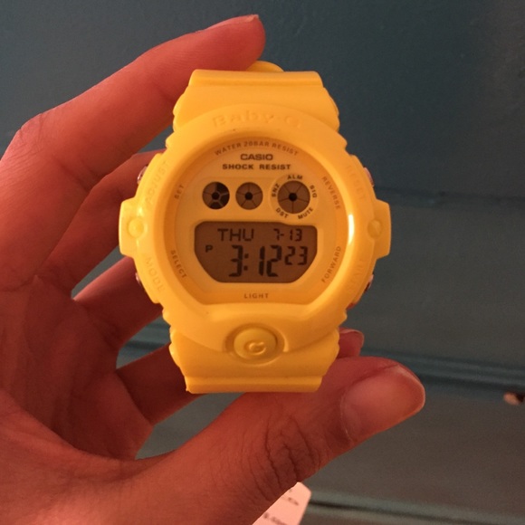 Yellow Casio Baby-G watch, new with tags.