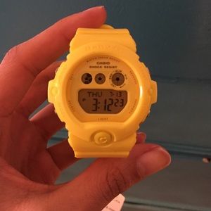 Yellow Casio Baby-G watch, new with tags.