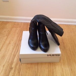 Black mid length boots