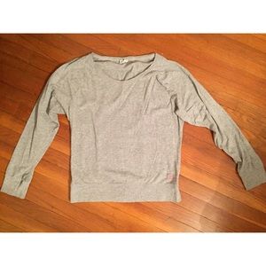 Love pink grey long sleeve top