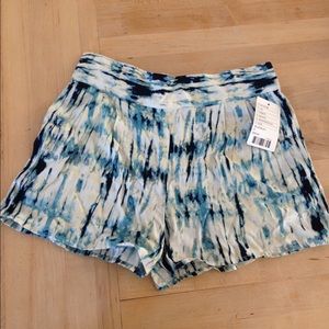 Blue Tie Dye Flowy Shorts