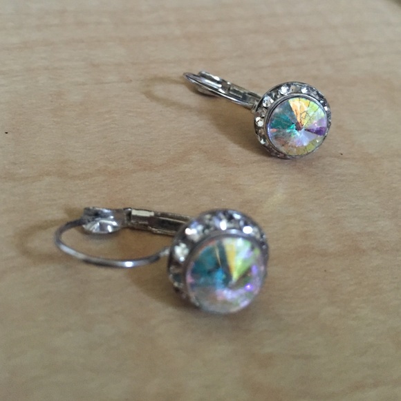 Diamond hoop earrings