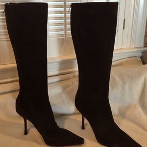 Jimmy Choo Chocolate Suede Boots.