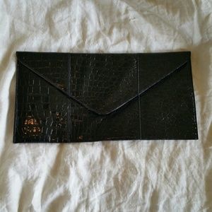 Rachel Zoe black oversized envelope clutch- NEW