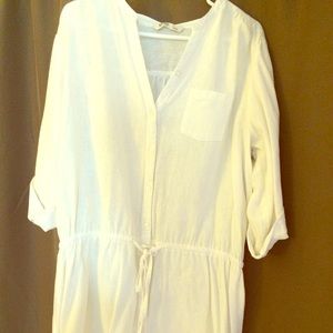 White Linen Dress