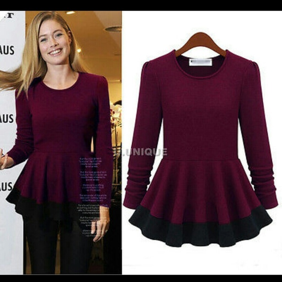 Peplum top blouse size XL