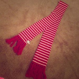Abercrombie red and white scarf