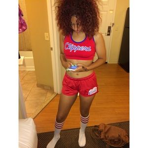 Clippers sports bra and shorts