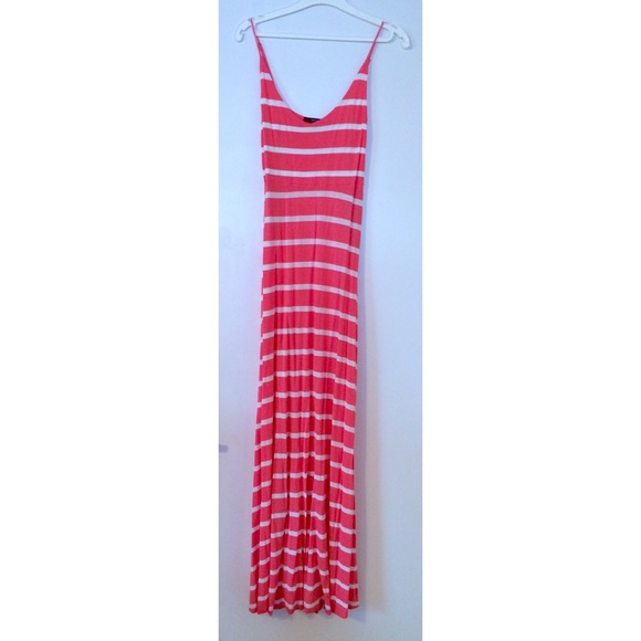Forever 21 pink and white stripe maxi dress - Picture 1 of 3