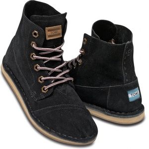 Toms Black Suede Boots