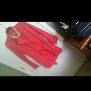 Stylish Red Trench coat