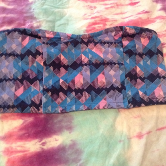 Geometric print bandeau