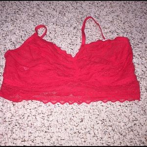 Victoria secret red bralette.