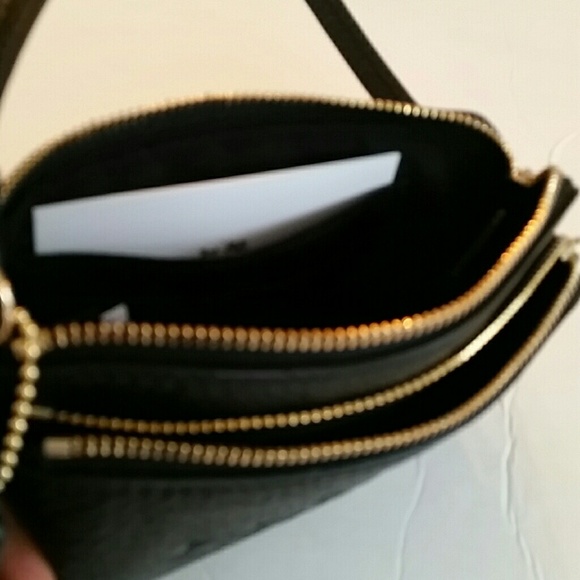 COACH Dual Pouch Wristlet in Black F52556 - Picture 4 of 4