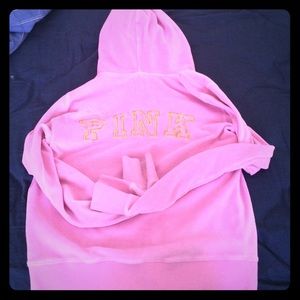 Vs pink velvor hoodie