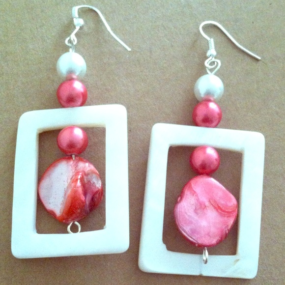 Sassy girls Pink earrings by Karolejean Design