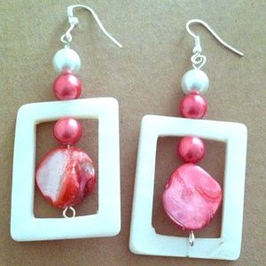 Sassy girls Pink earrings by Karolejean Design