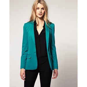 Teal Boyfriend Blazer