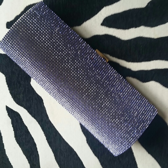 Designer SWAROVSKI brand purple crystal clutch