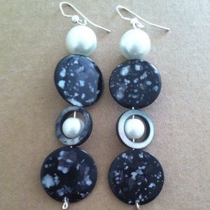 Glam Girl Black earrings by Karolejean Design