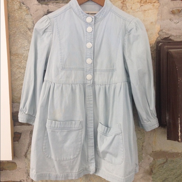 French Connection denim baby doll blouse sz 4
