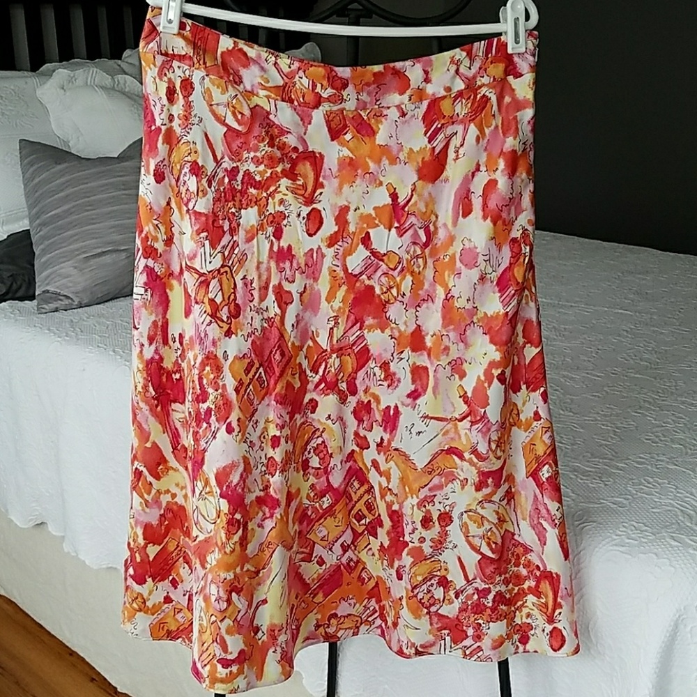 Valerie Stevens 100% Silk Skirt