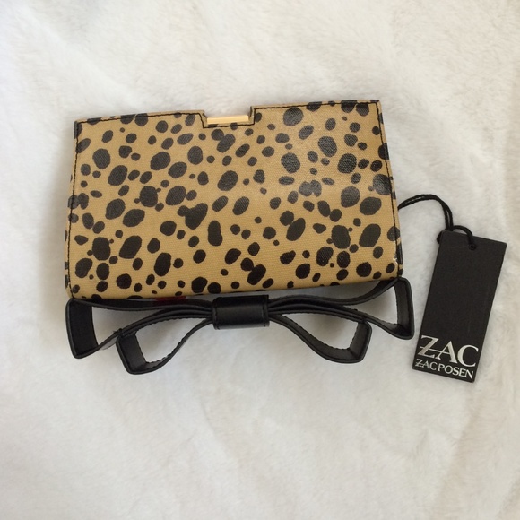 ZAC ZAC Posen leopard and bow clutch