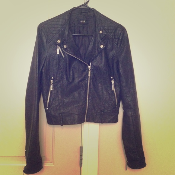 Black leather jacket