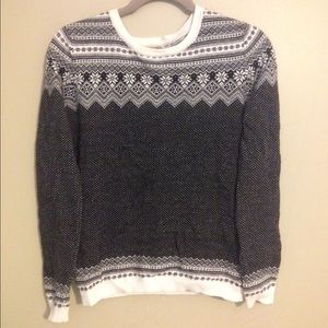 Black & White Fair Isle Christmas Sweater