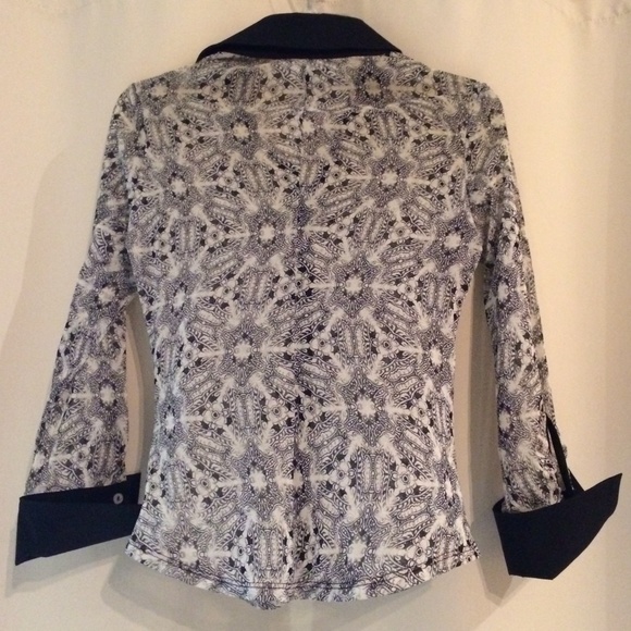 Dressy semi-see-through Bebe button down top - Picture 2 of 3