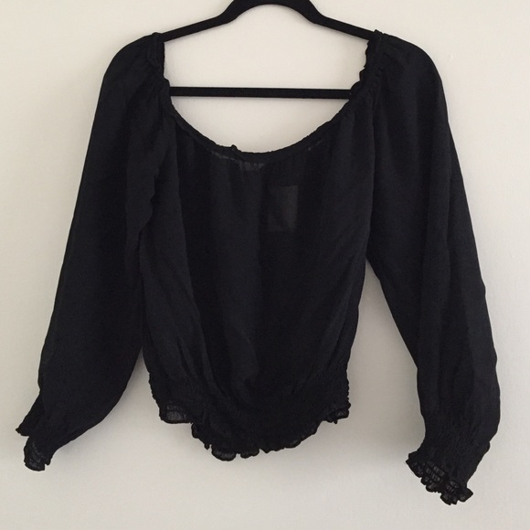 Sheer black top