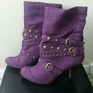 Purple Liliana mid-calf boots!! NEVER WORN