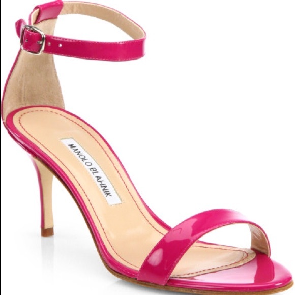 🚫SOLD🚫 Manolo Blahnik Chaos Ankle Strap Fuschia