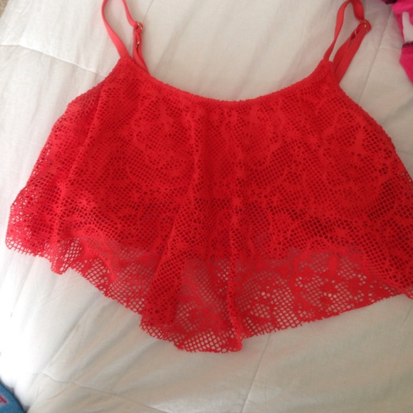 Flowy crochet bikini top
