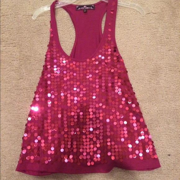 BUNDLE- pink sequin tank top & yoga pants