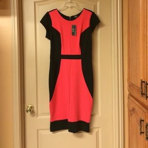 Black/raspberry dress. Brand new w/tags