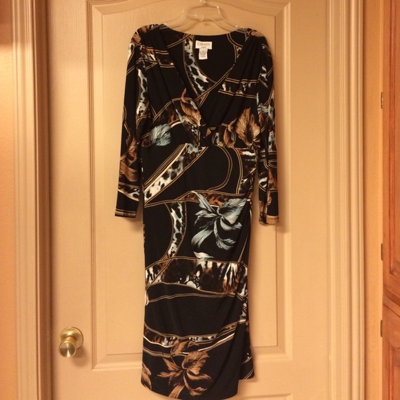 Black print dress