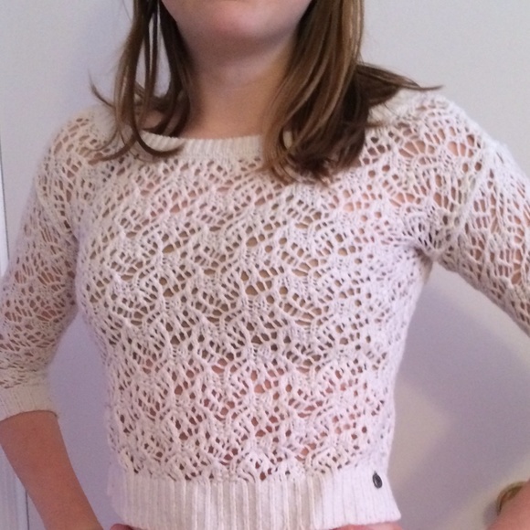 White crop sweater