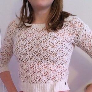 White crop sweater