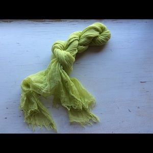 Lime green scarf